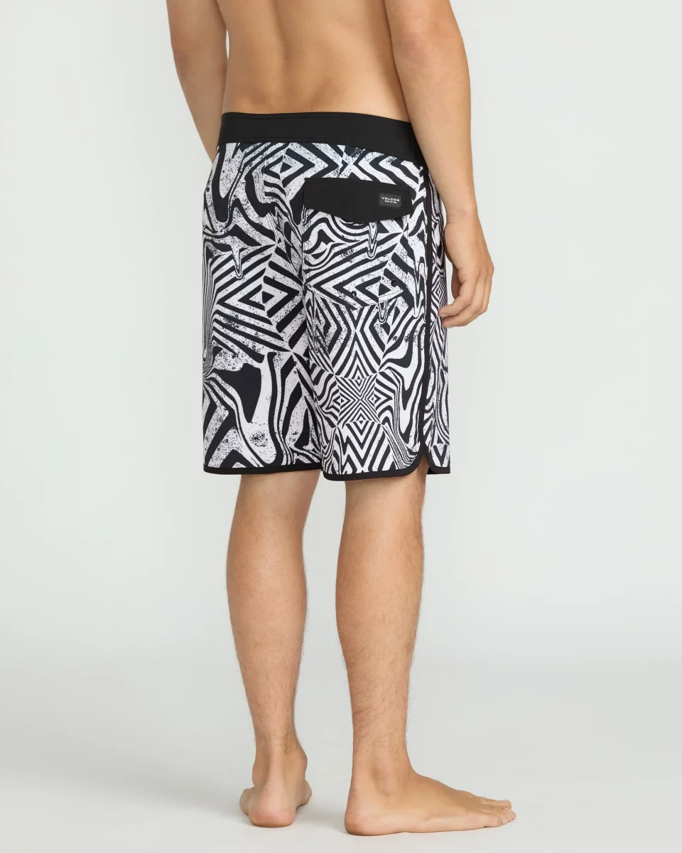 Boardshort Infuse Scallop Mod 19" - White Black - Imagen 6