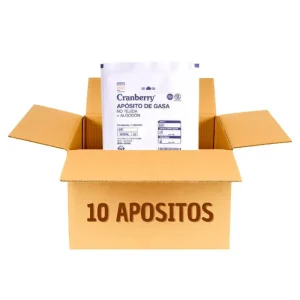 Apósito Gasa no tejida más Algodón 10x10cm cj/ 10 unidades