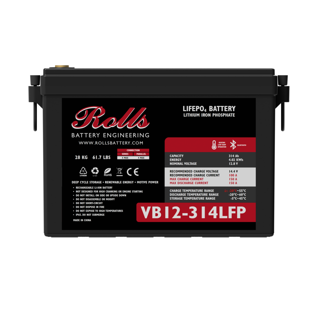 Batería de Litio Rolls VB12-314LFP 12V 314Ah - Imagen 2