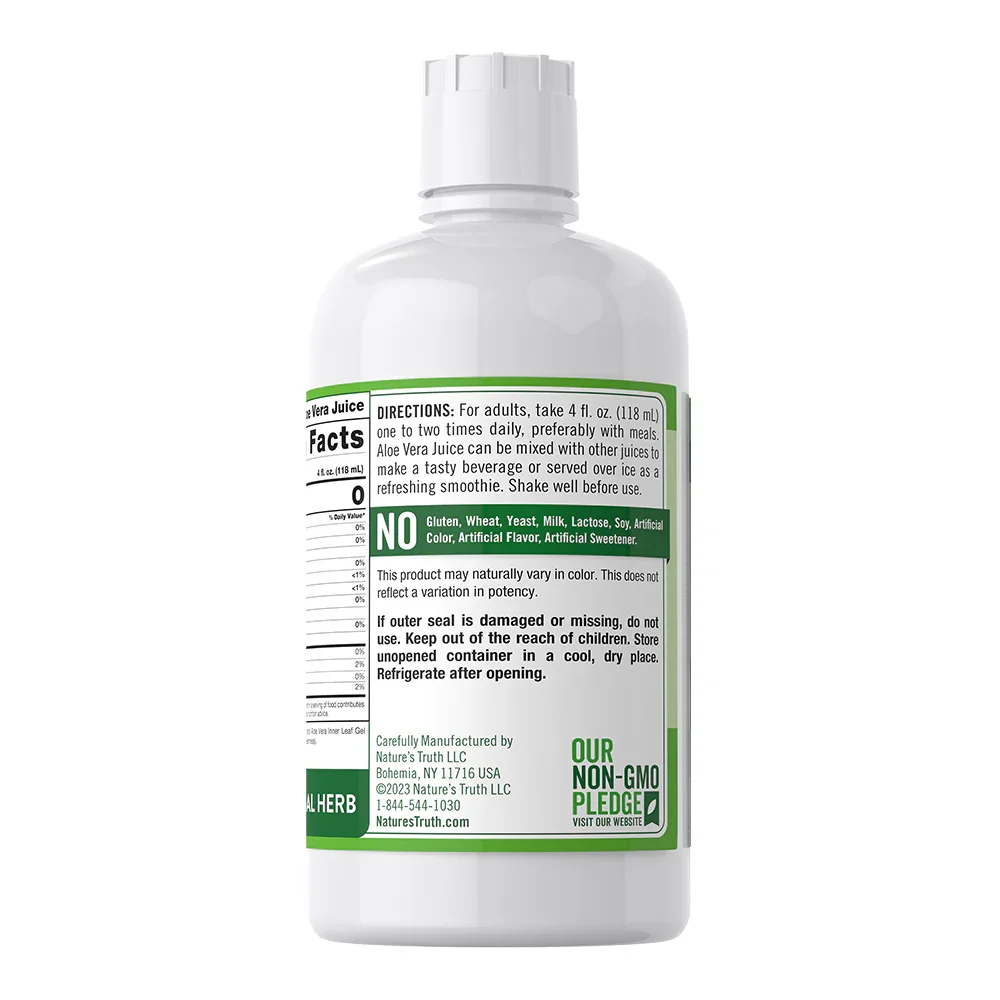 Aloe Vera Líquido 946ml Nature's Truth | Jugo Puro 99.3% Sábila - Imagen 5