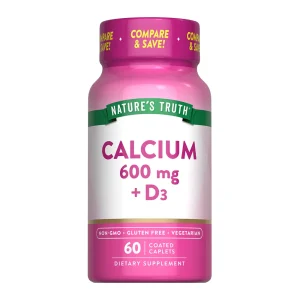 Calcio 600mg + Vitamina D3 Nature's Truth | 60 y 250 Cápsulas