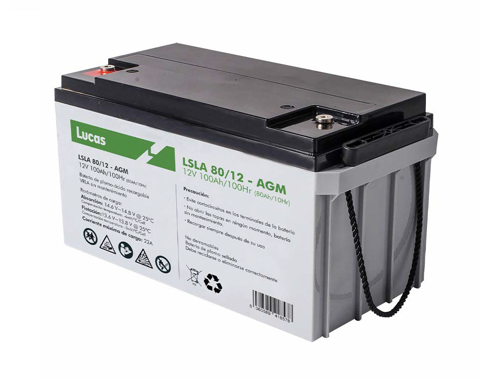 Batería AGM Lucas LSLA 80/12 12V 100Ah - Imagen 2