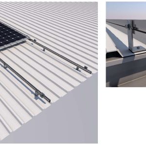 Estructura Soporte Placas Solares en Horizontal para Cubierta Metálica 03H